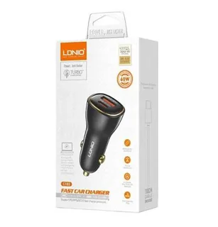 شارژر فندکی 60 وات برند LDNIO مدل C103